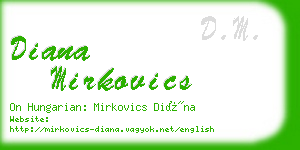 diana mirkovics business card